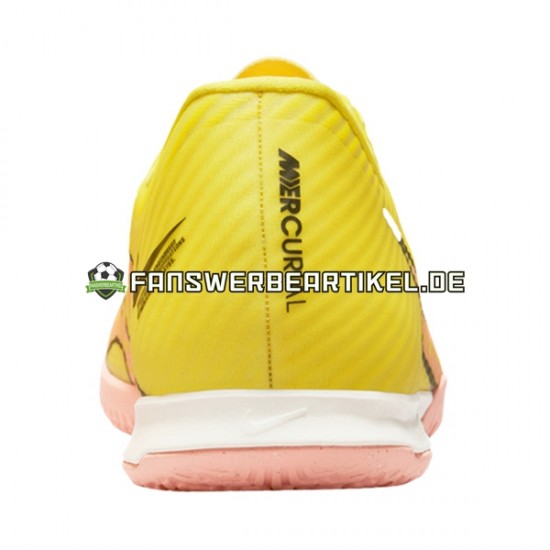 Nike Air Zoom Mercurial Vapor XV Academy IC Halle Lucent Pink Gelb Fußballschuhe