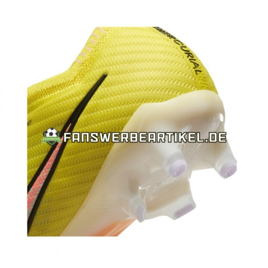 Nike Air Zoom Mercurial Vapor XV Elite AG Pro Lucent Pink Gelb Fußballschuhe
