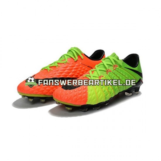 Nike HyperVenom Phantom III Elite FG Orange Grün Fußballschuhe