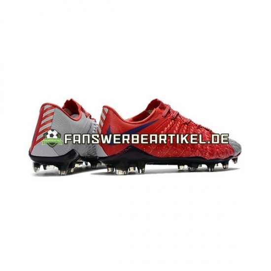 Nike HyperVenom Phantom III Elite FG Rot Grau Fußballschuhe