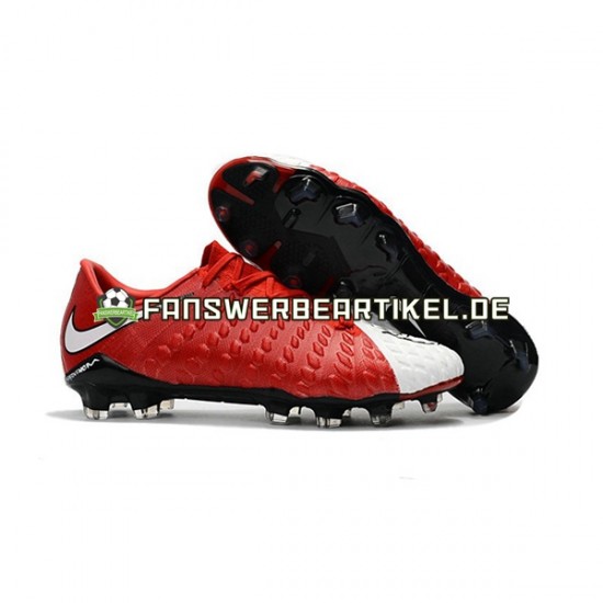 Nike HyperVenom Phantom III Elite FG Rot Weiß Fußballschuhe