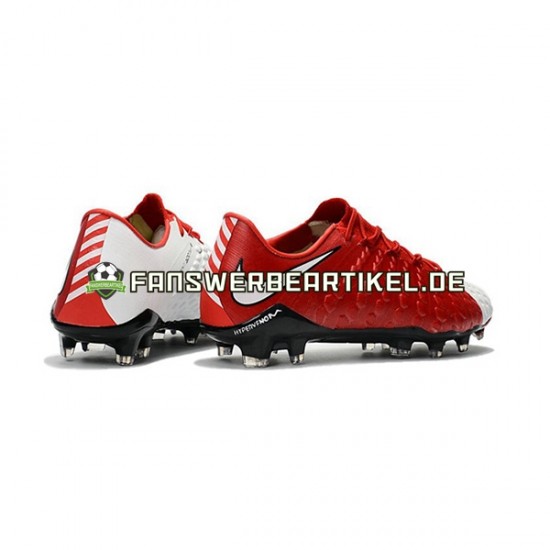 Nike HyperVenom Phantom III Elite FG Rot Weiß Fußballschuhe