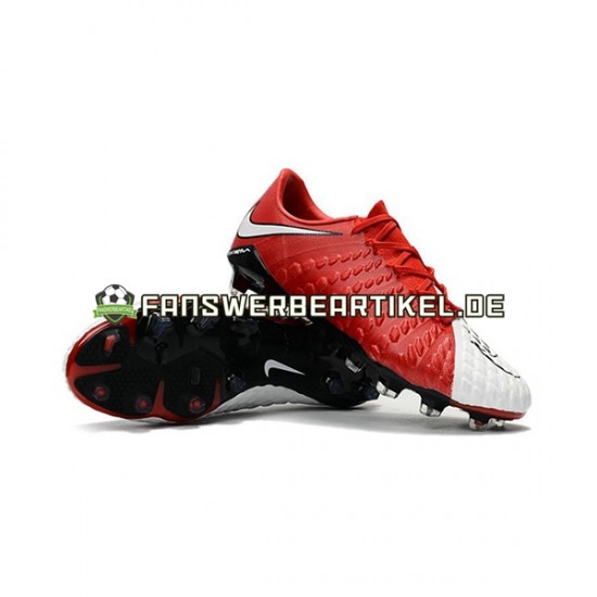 Nike HyperVenom Phantom III Elite FG Rot Weiß Fußballschuhe