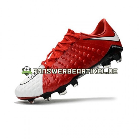 Nike HyperVenom Phantom III Elite FG Rot Weiß Fußballschuhe