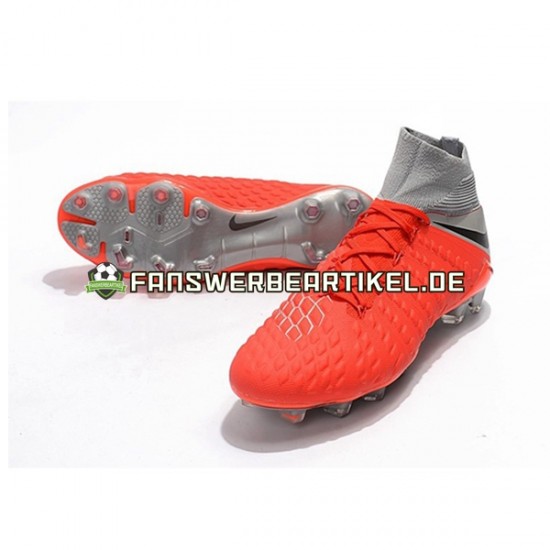 Nike Hypervenom Phantom 3 Elite DF FG Rot Grau Fußballschuhe