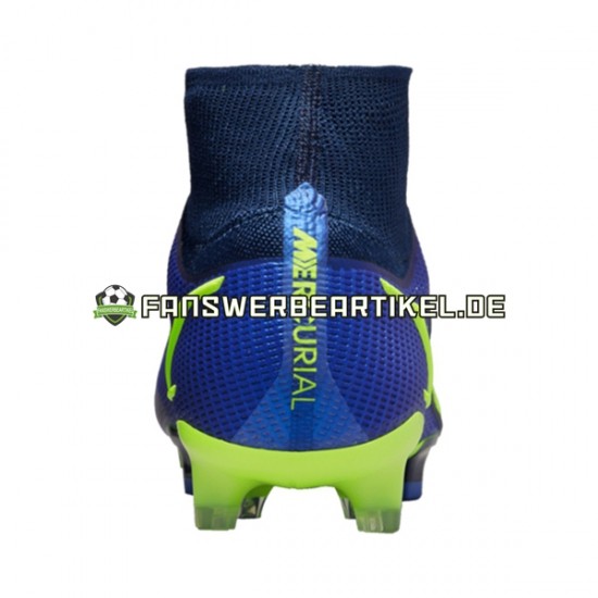 Nike Mercurial Superfly VIII Recharge Elite FG Blau Gelb Fußballschuhe