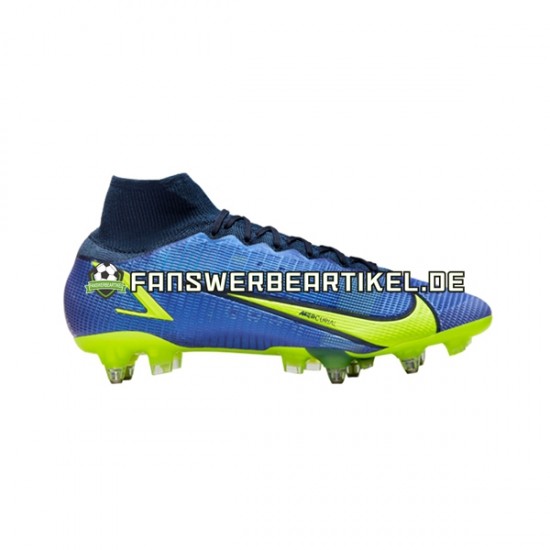 Nike Mercurial Superfly VIII Recharge Elite SG Pro AC Blau Gelb Fußballschuhe