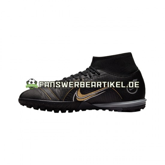 Nike Mercurial Superfly VIII Shadow Academy TF Schwarz Fußballschuhe