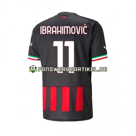 Ibrahimovic 11 Trikot AC Mailand Herren Heimausrüstung 2022-2023 Kurzarm