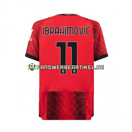 Ibrahimovic 11 Trikot AC Mailand Herren Heimausrüstung 2023-2024 Kurzarm