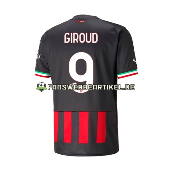 Olivier Giroud 9 Trikot AC Mailand Herren Heimausrüstung 2022-2023 Kurzarm