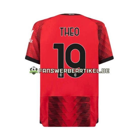 Theo Hernandez 19 Trikot AC Mailand Herren Heimausrüstung 2023-2024 Kurzarm