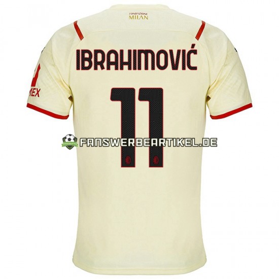 Zlatan Ibrahimovic 11 Trikot AC Mailand Herren Auswärtsausrüstung 2021-2022 Kurzarm