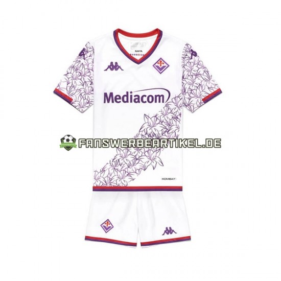 Trikot AC Florenz Kinder Auswärtsausrüstung 2023-2024 Kurzarm