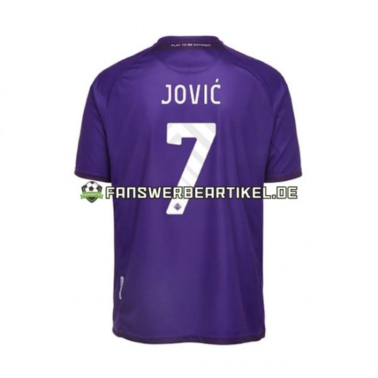 Jovic 7 Trikot AC Florenz Herren Heimausrüstung 2022-2023 Kurzarm