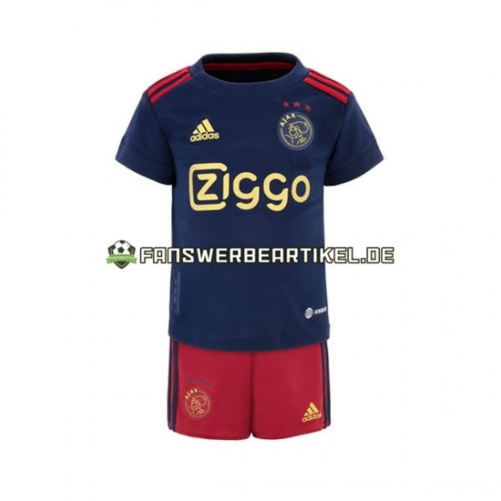 Trikot Ajax Amsterdam Kinder Auswärtsausrüstung 2022-2023 Kurzarm