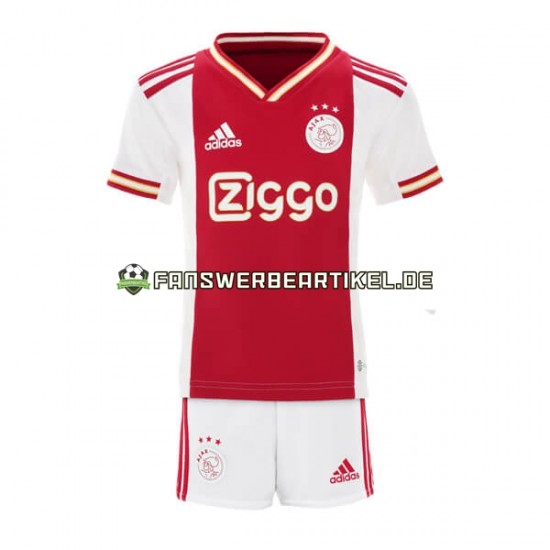 Trikot Ajax Amsterdam Kinder Heimausrüstung 2022-2023 Kurzarm