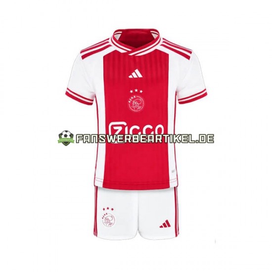 Trikot Ajax Amsterdam Kinder Heimausrüstung 2023-2024 Kurzarm