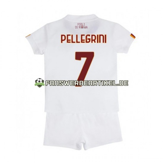 Lorenzo Pellegrini 7 Trikot AS Rom Kinder Auswärtsausrüstung 2022-2023 Kurzarm