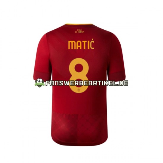 Matic 8 Trikot AS Rom Herren Heimausrüstung 2022-2023 Kurzarm