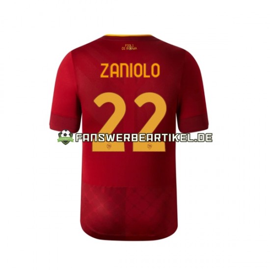 Zaniolo 22 Trikot AS Rom Herren Heimausrüstung 2022-2023 Kurzarm