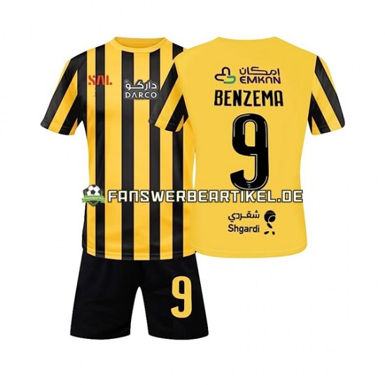 Benzema 9 Trikot Al-Ittihad Kinder Heimausrüstung 2022-2023 Kurzarm