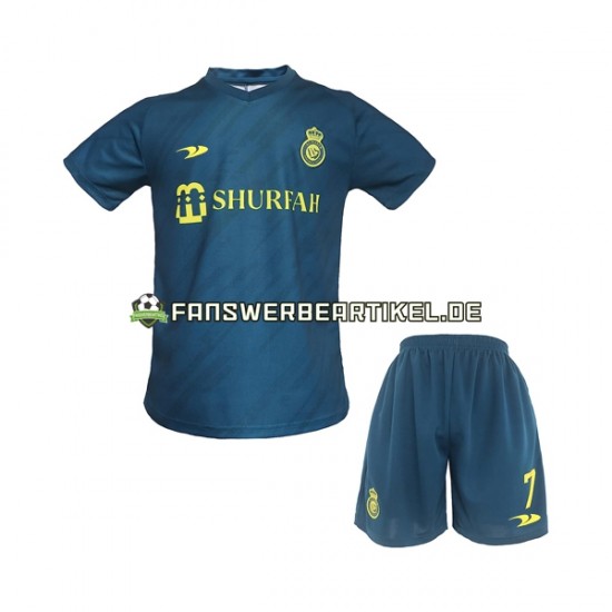 Ronaldo 7 Trikot Al-Nassr Kinder Auswärtsausrüstung 2022-2023 Kurzarm