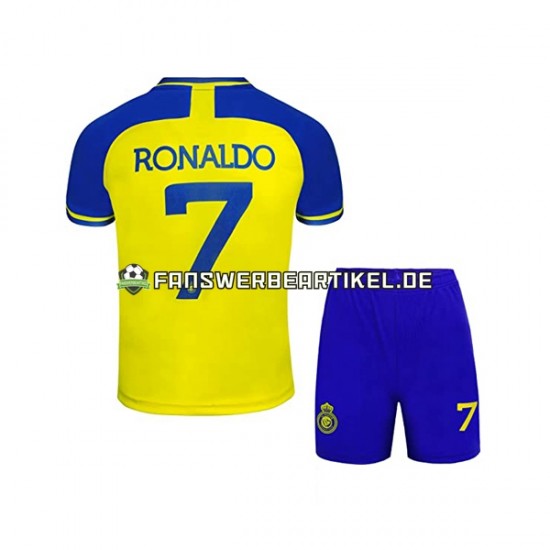 Ronaldo 7 Trikot Al-Nassr Kinder Heimausrüstung 2022-2023 Kurzarm