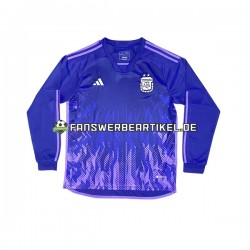 Trikot Argentinien Herren Auswärtsausrüstung WM 2022 Langarm