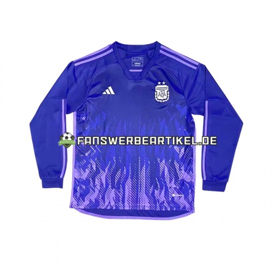 Trikot Argentinien Herren Auswärtsausrüstung WM 2022 Langarm