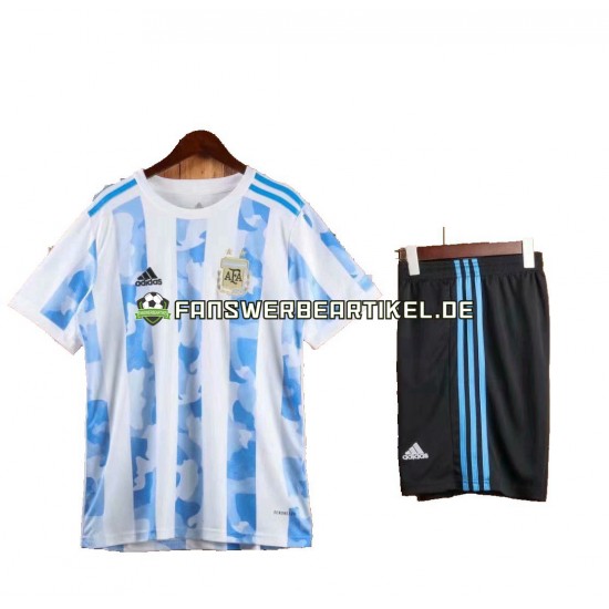 2021 Trikot Argentinien Kinder Heimausrüstung Kurzarm