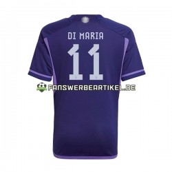 Di Maria 11 Trikot Argentinien Herren Auswärtsausrüstung WM 2022 Kurzarm