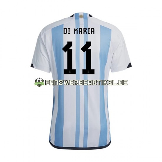 Di Maria 11 Trikot Argentinien Herren Heimausrüstung WM 2022 Kurzarm