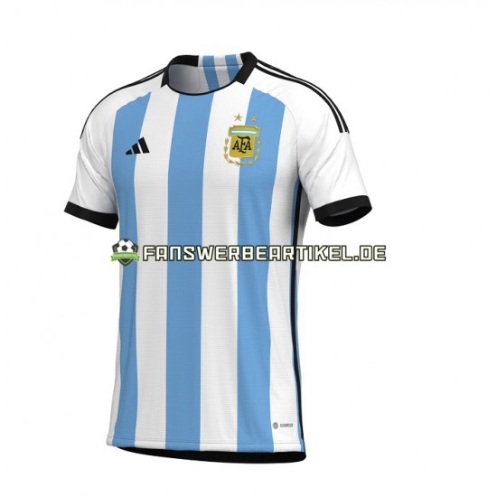 Trikot Argentinien Herren Heimausrüstung WM 2022 Kurzarm