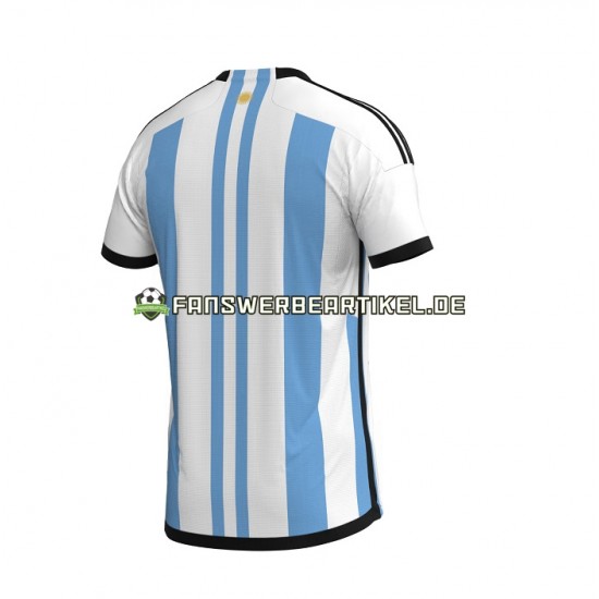 Trikot Argentinien Herren Heimausrüstung WM 2022 Kurzarm