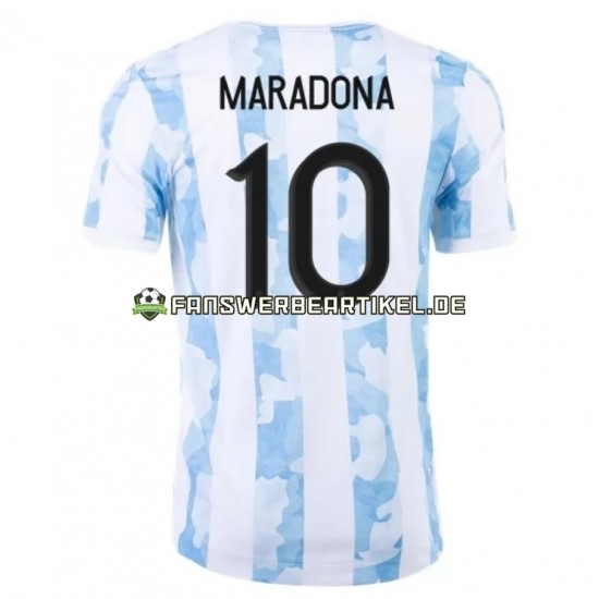 Maradona 10 2021 Trikot Argentinien Herren Heimausrüstung Kurzarm