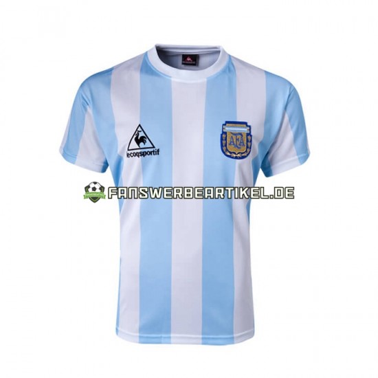 Retro 1986 Trikot Argentinien Herren Heimausrüstung Kurzarm