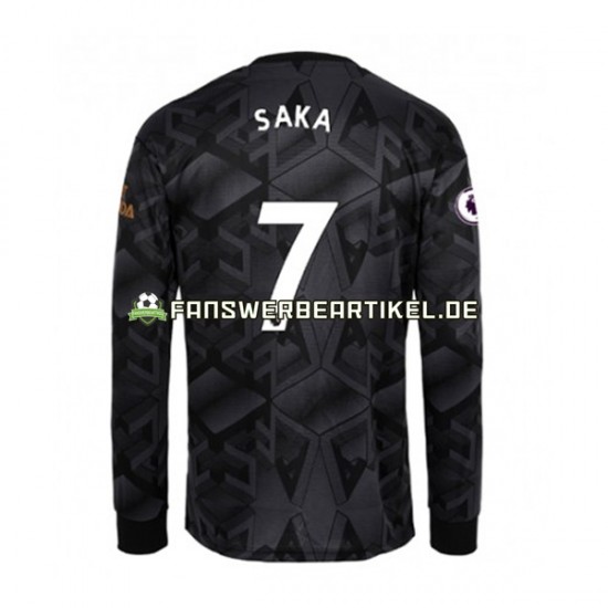 Bukayo Saka 7 Trikot Arsenal Herren Auswärtsausrüstung 2022-2023 Langarm