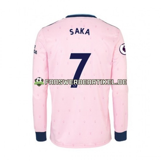 Bukayo Saka 7 Trikot Arsenal Herren Ausweich ausrüstung 2022-2023 Langarm