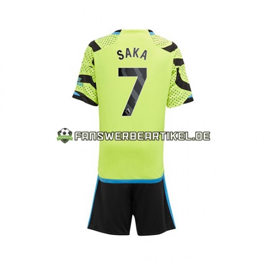 Saka 7 Trikot Arsenal Kinder Auswärtsausrüstung 2023-2024 Kurzarm