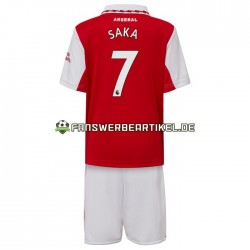 Saka 7 Trikot Arsenal Kinder Heimausrüstung 2022-2023 Kurzarm