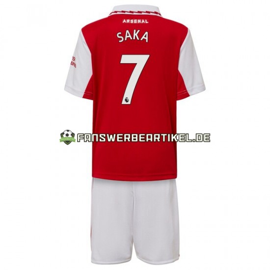 Saka 7 Trikot Arsenal Kinder Heimausrüstung 2022-2023 Kurzarm