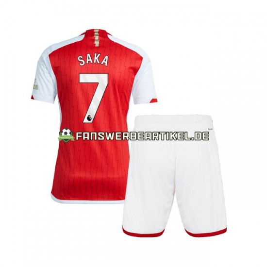 Saka 7 Trikot Arsenal Kinder Heimausrüstung 2023-2024 Kurzarm