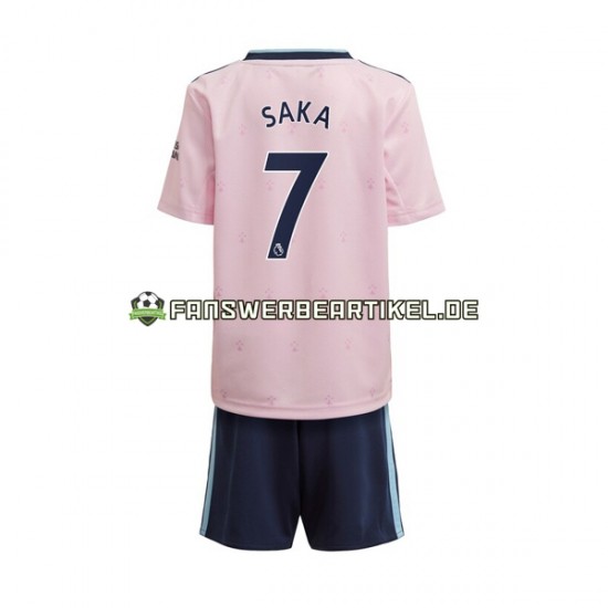 Saka 7 Trikot Arsenal Kinder Ausweich ausrüstung 2022-2023 Kurzarm