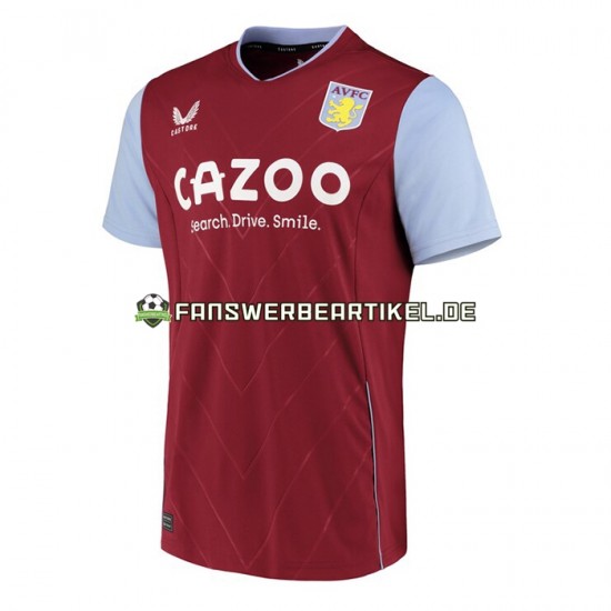 Trikot Aston Villa Herren Heimausrüstung 2022-2023 Kurzarm