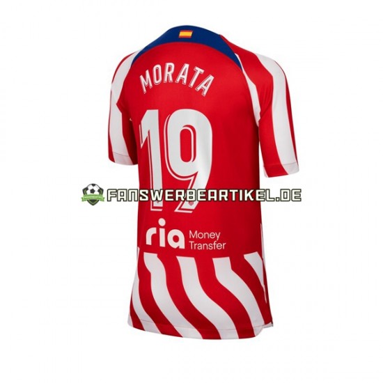 Alvaro Morata 19 Trikot Atlético Madrid Herren Heimausrüstung 2022-2023 Kurzarm