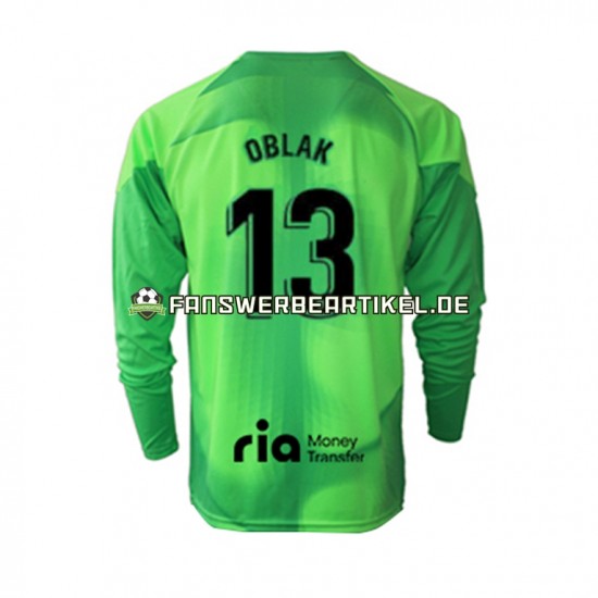 Jan Oblak 13 Torwart Trikot Atlético Madrid Herren Heimausrüstung 2022-2023 Langarm