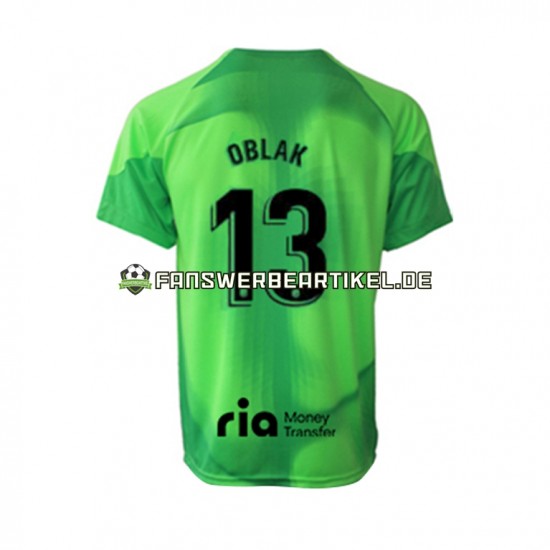 Jan Oblak 13 Torwart Trikot Atlético Madrid Herren Heimausrüstung 2022-2023 Kurzarm