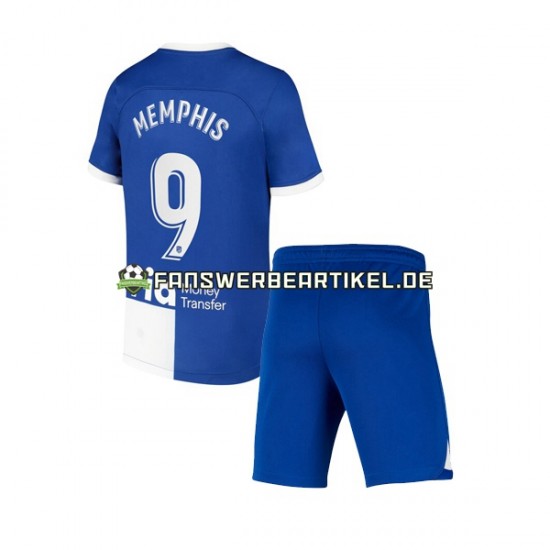 Memphis 9 120 Anniversary Trikot Atlético Madrid Kinder Heimausrüstung 2022-2023 Kurzarm