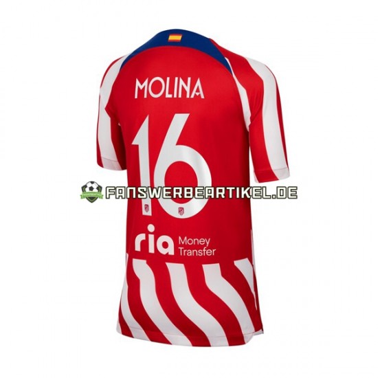 Nahuel Molina 16 Trikot Atlético Madrid Herren Heimausrüstung 2022-2023 Kurzarm